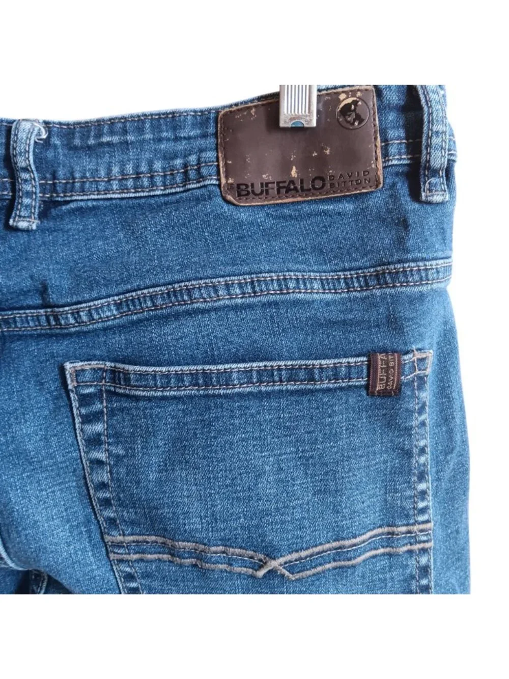 Buffalo David Bitton Jackson-X Straight Stretch Mens Jeans Size 36x34 Blue Denim